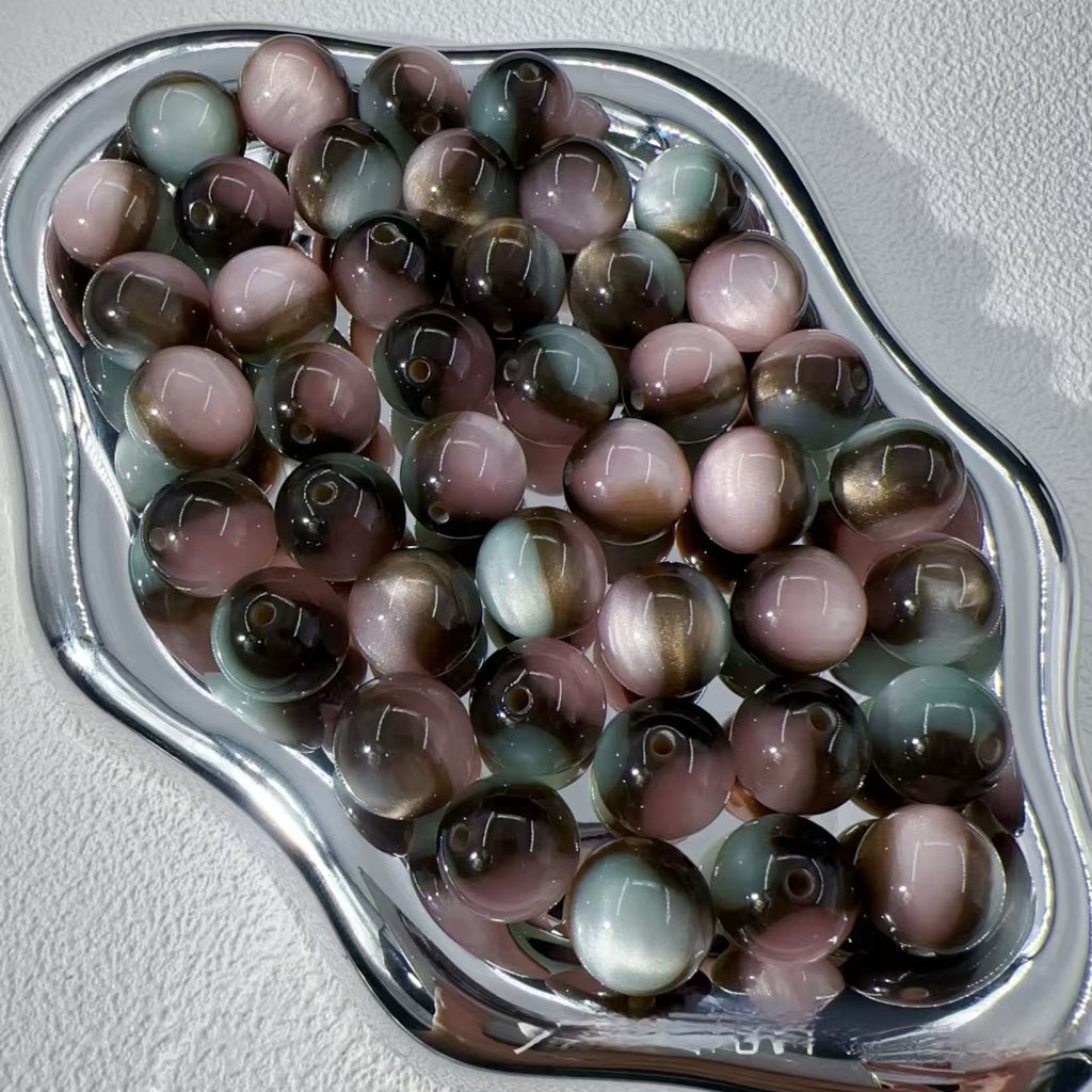 16 mm Gold-Foil Ombre resin beads