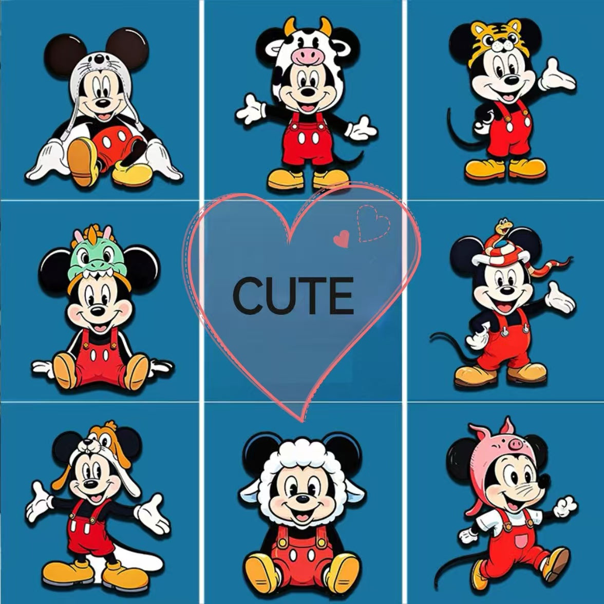 Mickey Soft magnetic refrigerator sticker 12pcs