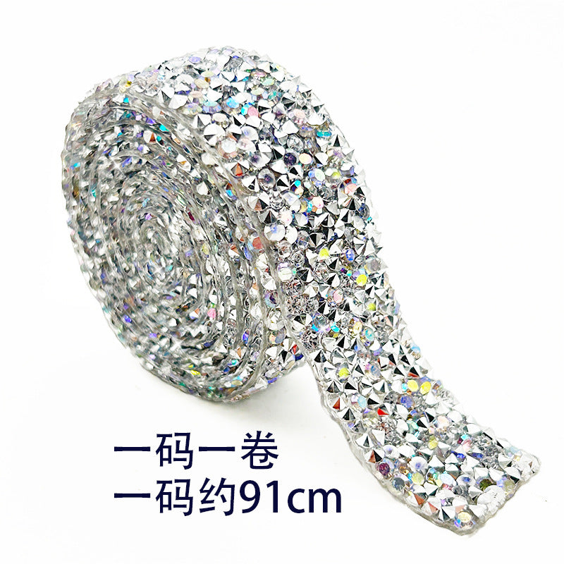 10-Color 4-Size 1 yard(91cm), Resin Diamonds, Diamond Ribbons, Diamond Strips DIY，Sugar diamonds