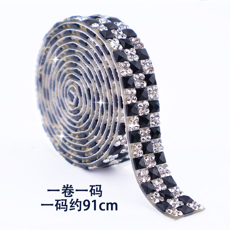 10-Color 1 yard 4*4mm/Square diamond，7-size Square diamond stickers