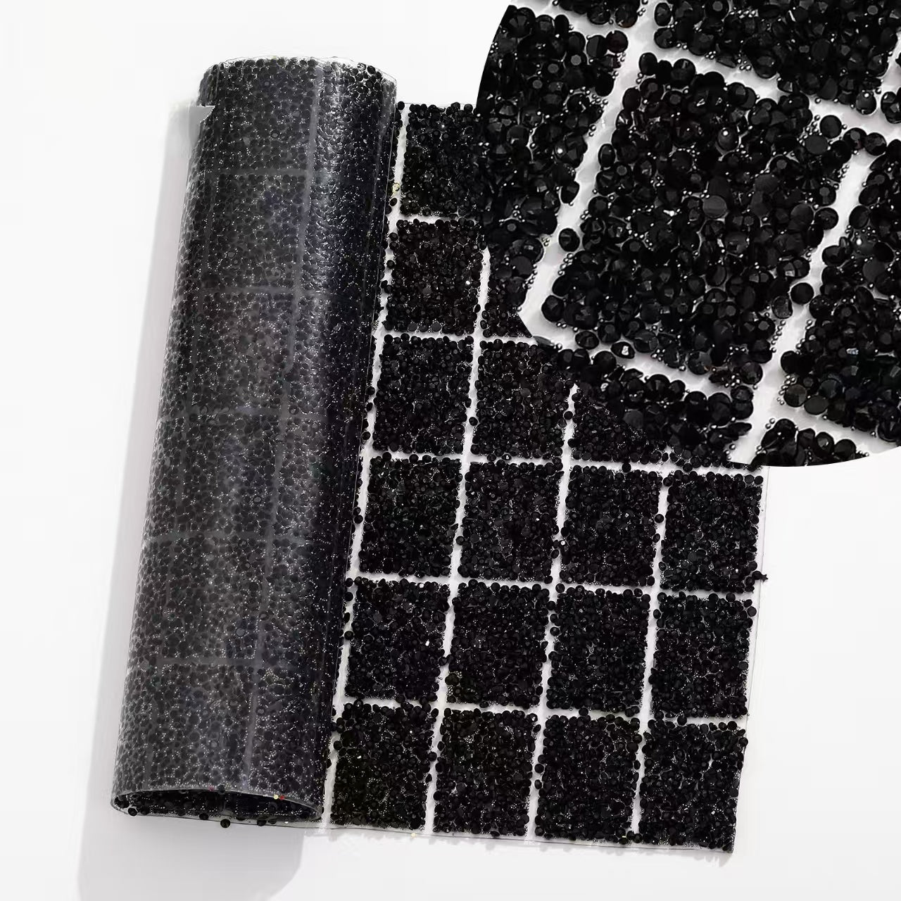 14-Color Flat Bottom Round Diamond Square Diamond, [Whole sheet 24*40cm, small squares 3*4cm]