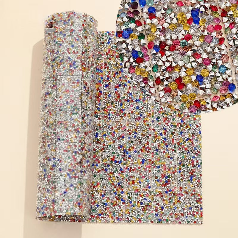 19-Type pointed bottom rhinestone with resin cylinder mixed double-sided rubber drill piece [whole piece 24 * 40cm small square 3 * 4cm]