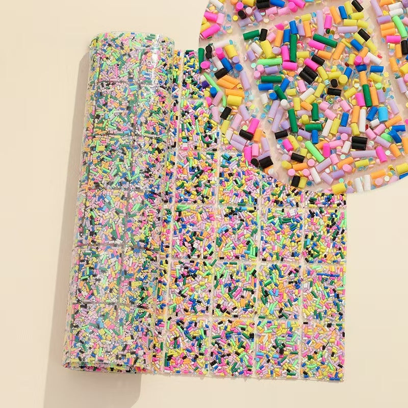 19-Type pointed bottom rhinestone with resin cylinder mixed double-sided rubber drill piece [whole piece 24 * 40cm small square 3 * 4cm]