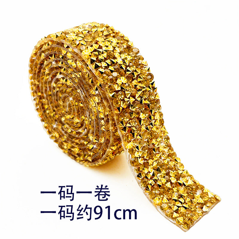 10-Color 4-Size 1 yard(91cm), Resin Diamonds, Diamond Ribbons, Diamond Strips DIY，Sugar diamonds