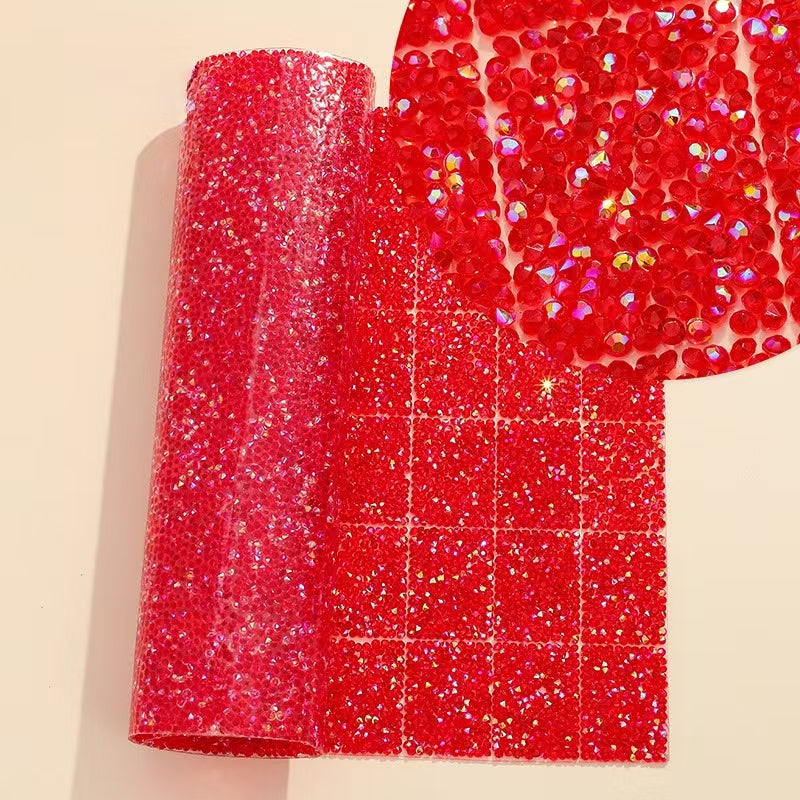 19-Type pointed bottom rhinestone with resin cylinder mixed double-sided rubber drill piece [whole piece 24 * 40cm small square 3 * 4cm]