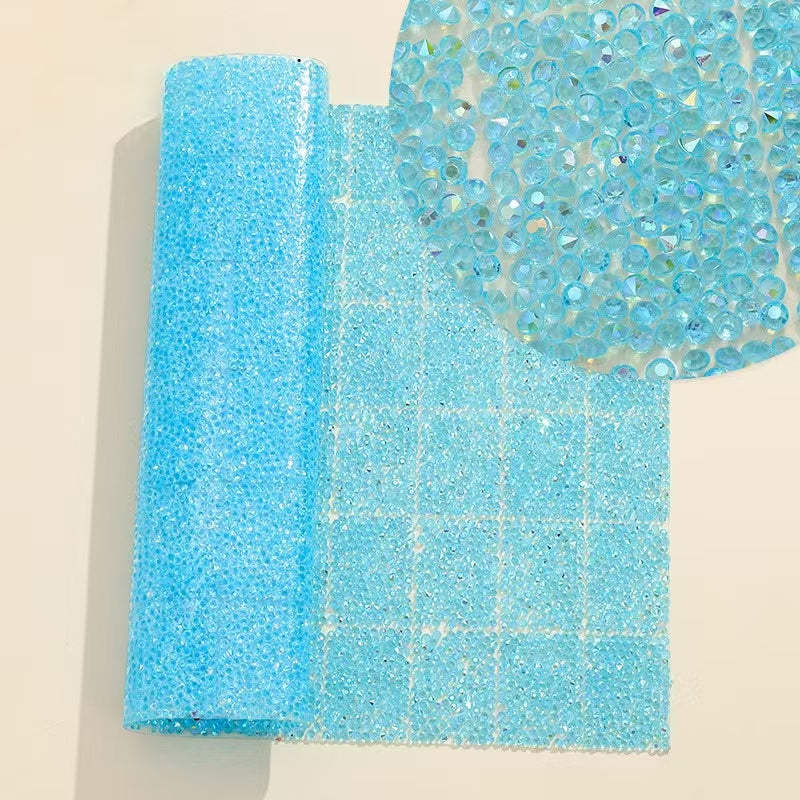 19-Type pointed bottom rhinestone with resin cylinder mixed double-sided rubber drill piece [whole piece 24 * 40cm small square 3 * 4cm]