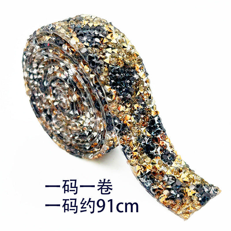 10-Color 4-Size 1 yard(91cm), Resin Diamonds, Diamond Ribbons, Diamond Strips DIY，Sugar diamonds