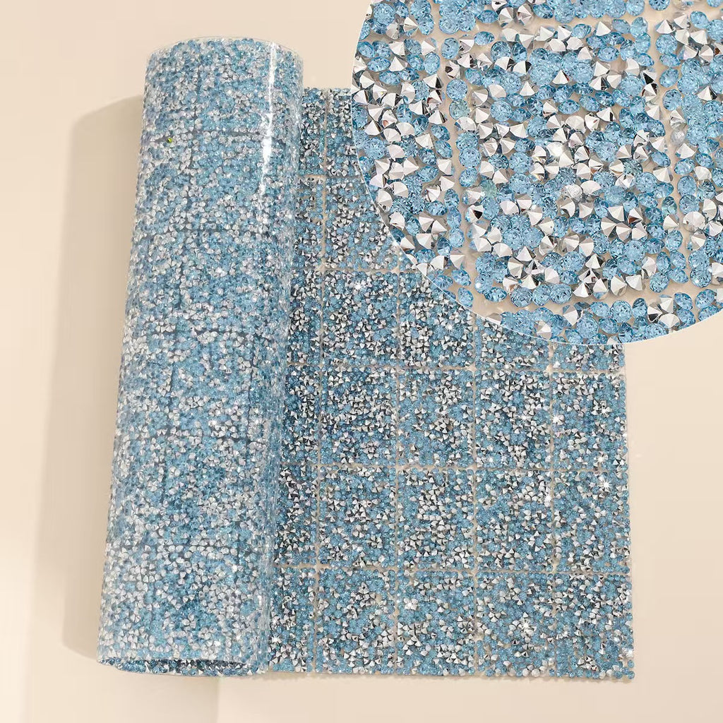 19-Type pointed bottom rhinestone with resin cylinder mixed double-sided rubber drill piece [whole piece 24 * 40cm small square 3 * 4cm]