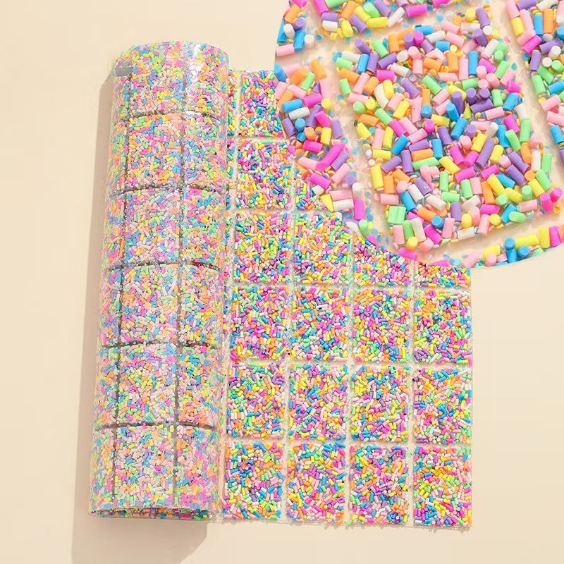 19-Type pointed bottom rhinestone with resin cylinder mixed double-sided rubber drill piece [whole piece 24 * 40cm small square 3 * 4cm]