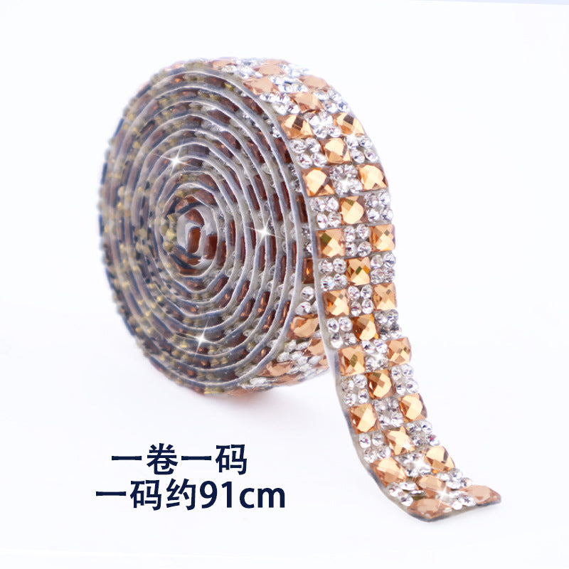 10-Color 1 yard 4*4mm/Square diamond，7-size Square diamond stickers