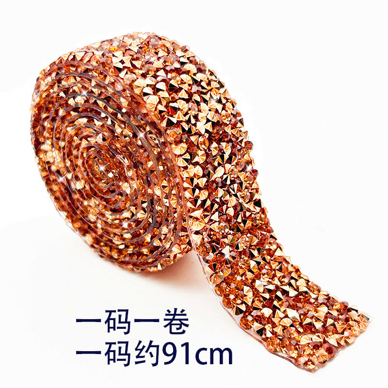 10-Color 4-Size 1 yard(91cm), Resin Diamonds, Diamond Ribbons, Diamond Strips DIY，Sugar diamonds