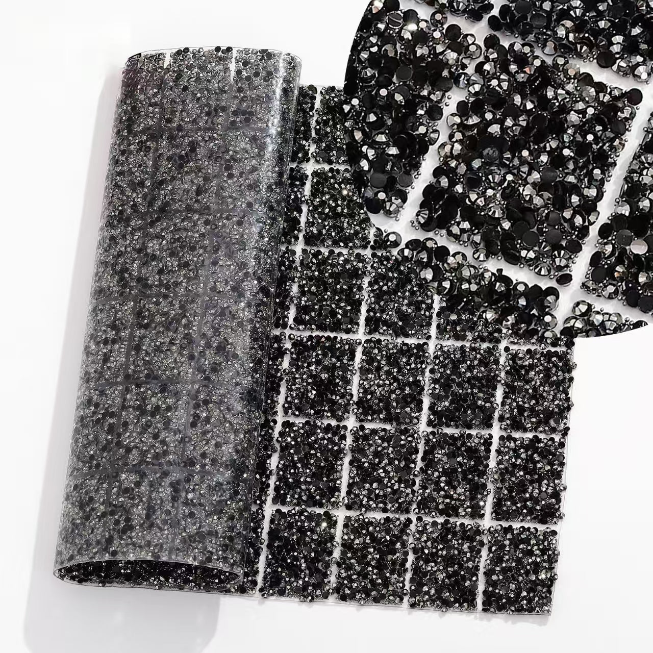 14-Color Flat Bottom Round Diamond Square Diamond, [Whole sheet 24*40cm, small squares 3*4cm]