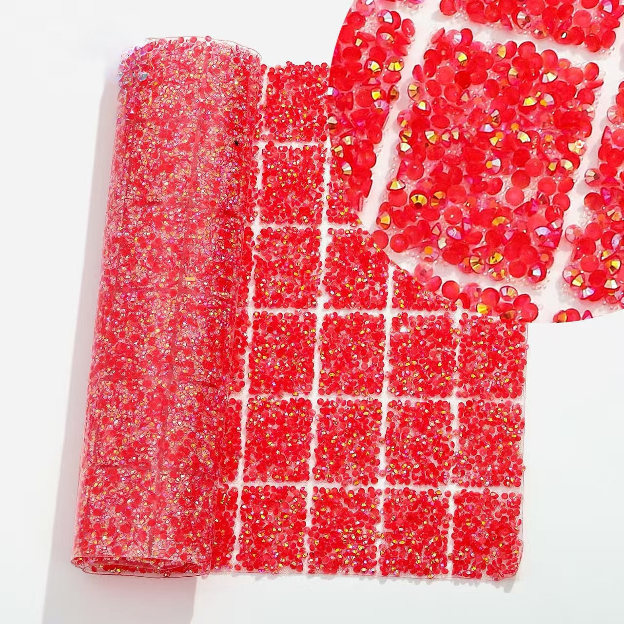 14-Color Flat Bottom Round Diamond Square Diamond, [Whole sheet 24*40cm, small squares 3*4cm]