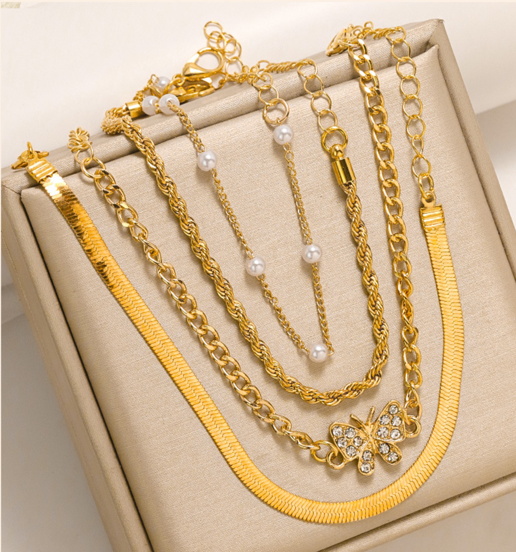 B2,Fashion Green Grandmother Diamond Bracelet Set