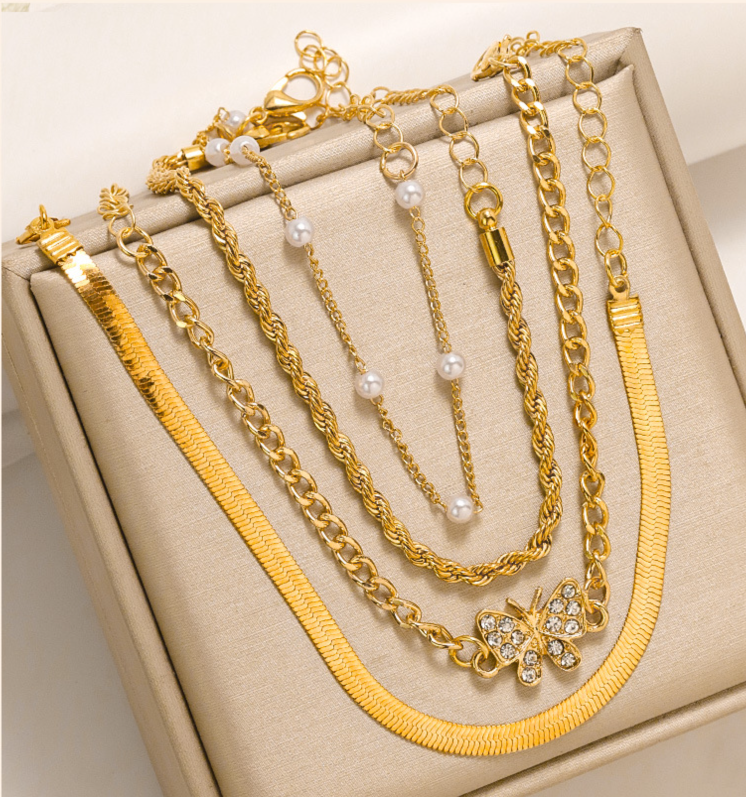 B2,Fashion Green Grandmother Diamond Bracelet Set