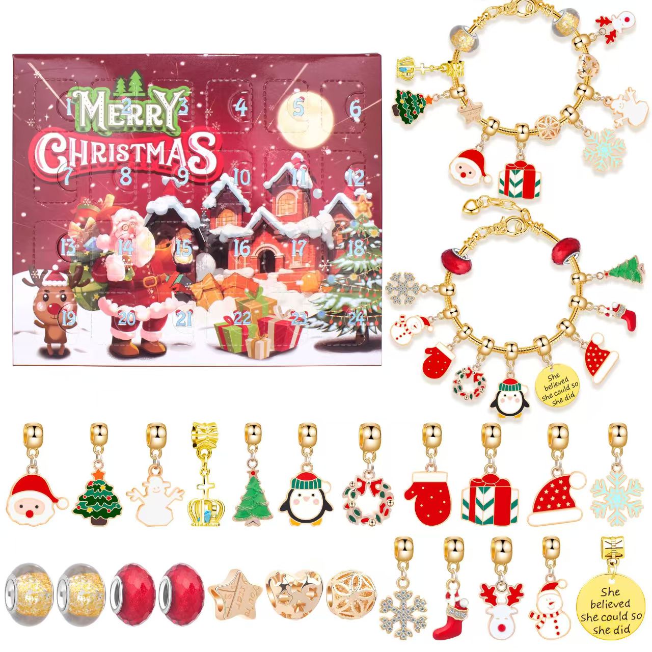 34Types, GIFT! Christmas Style DIY Beads Set
