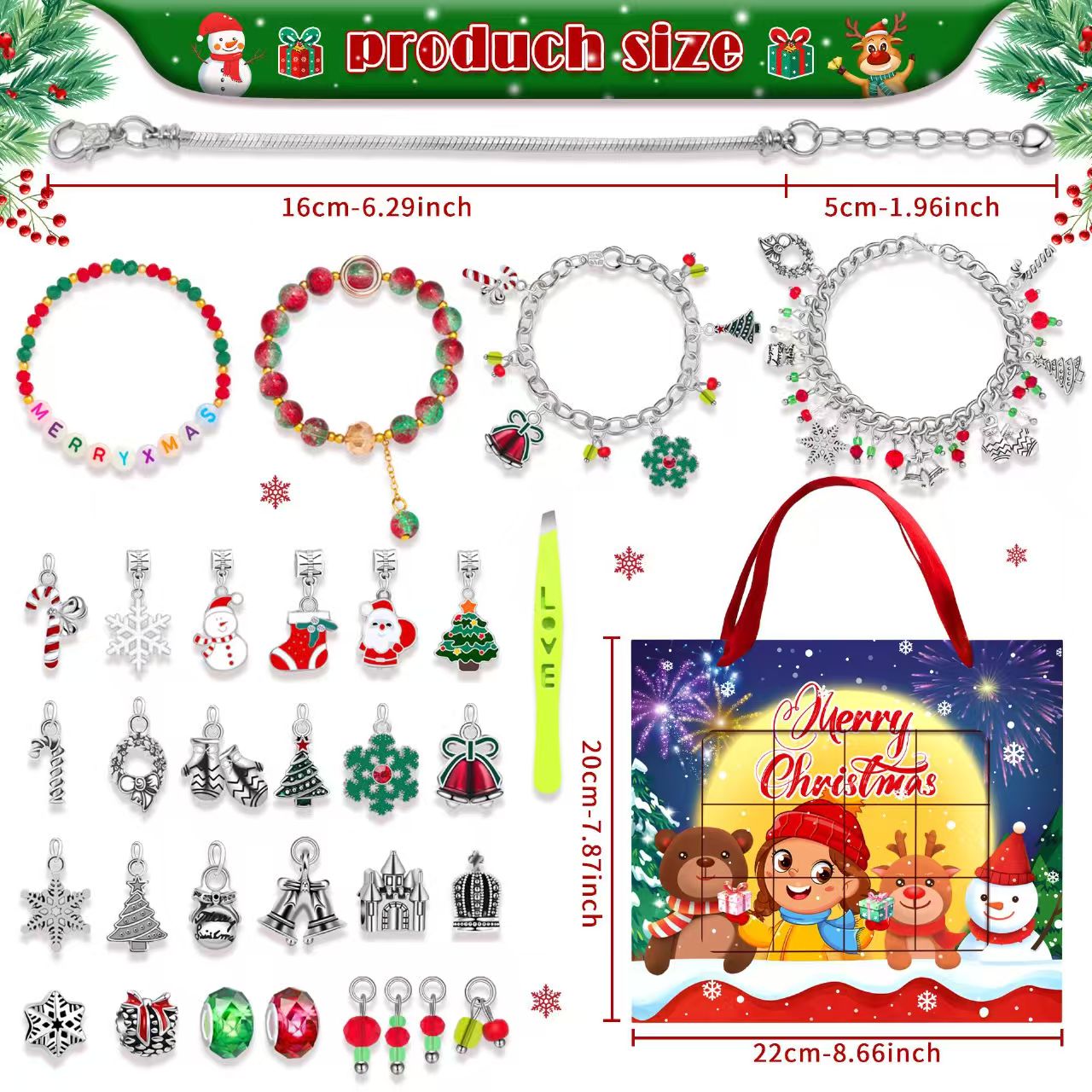 34Types, GIFT! Christmas Style DIY Beads Set