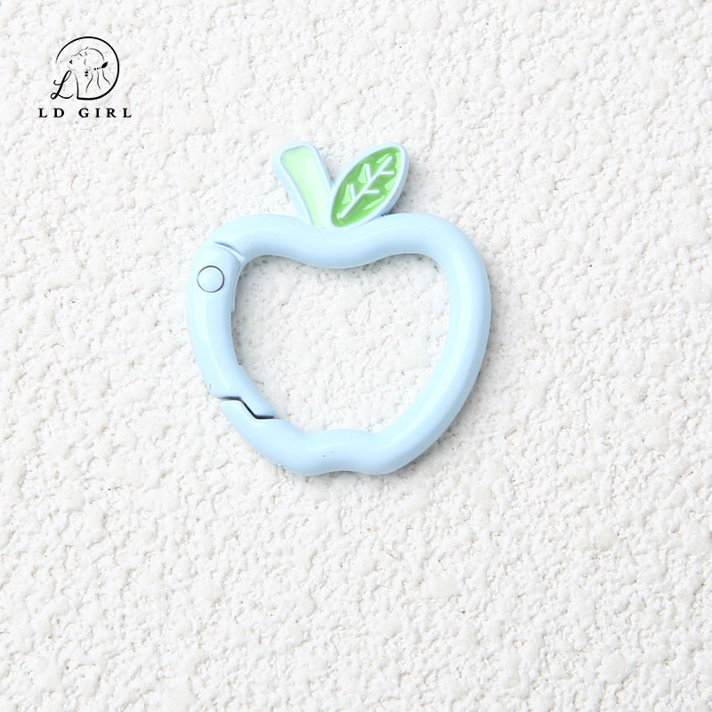 A Apple spring ring, round open ring, keychain