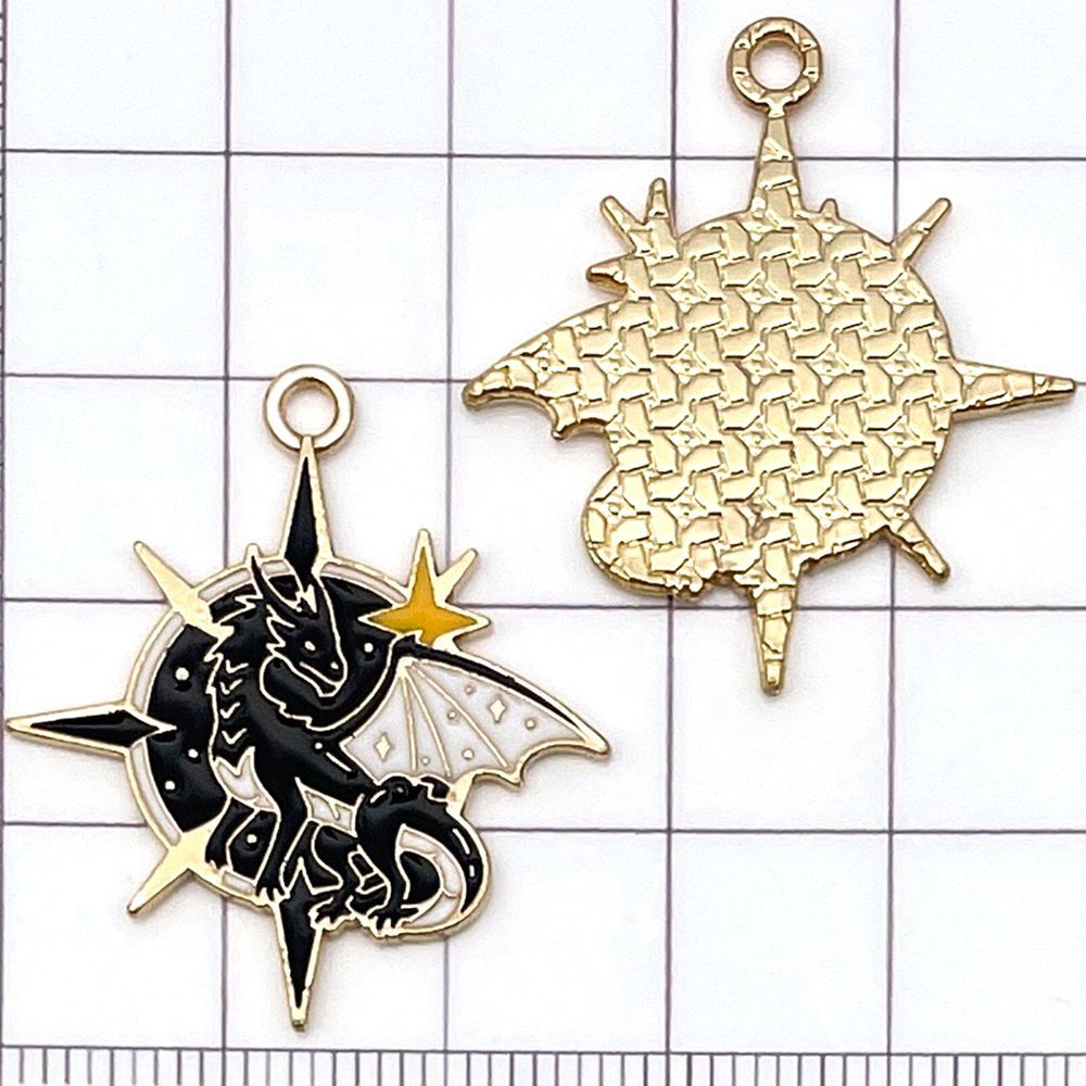 NO.16 Mix 10 black and white alloy dragons