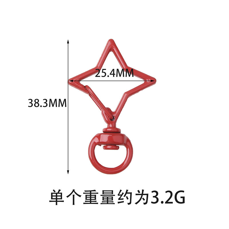 A colorful paint, star spring buckle, DIY handmade jewelry accessories