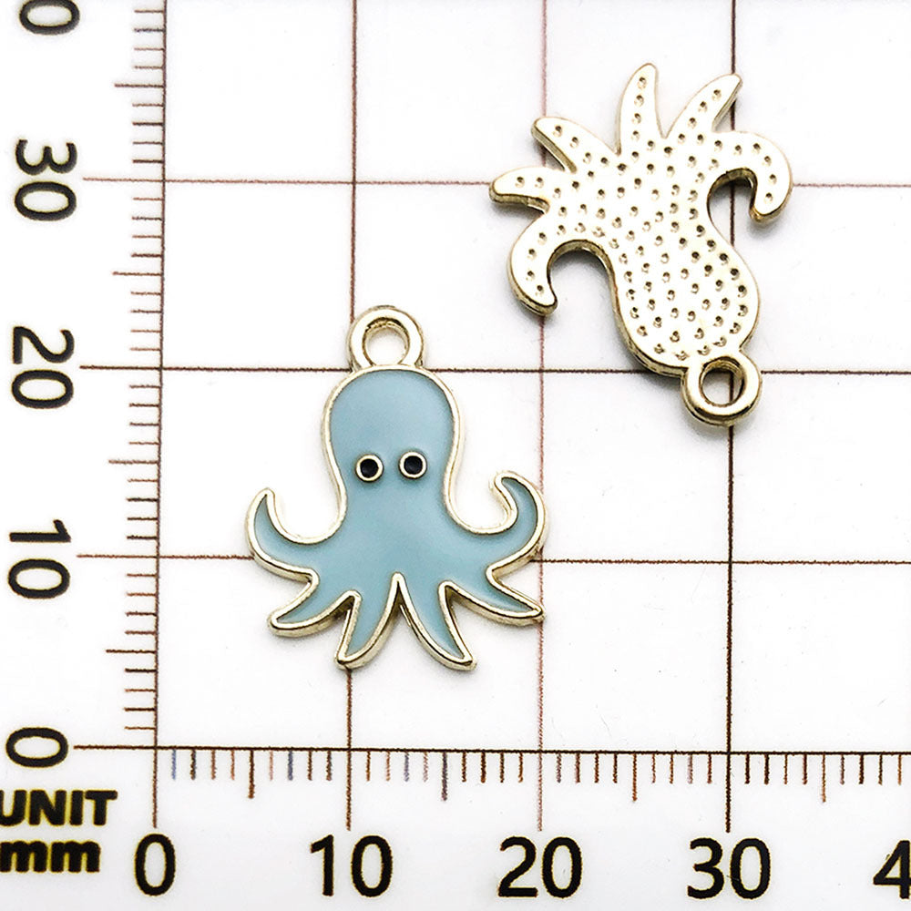 NO. 22-1 Mixed 20lake blue charm metal, alloy