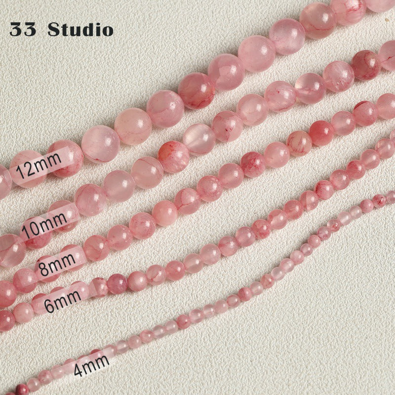 Natural stone/pink chalcedony/DIY accessories