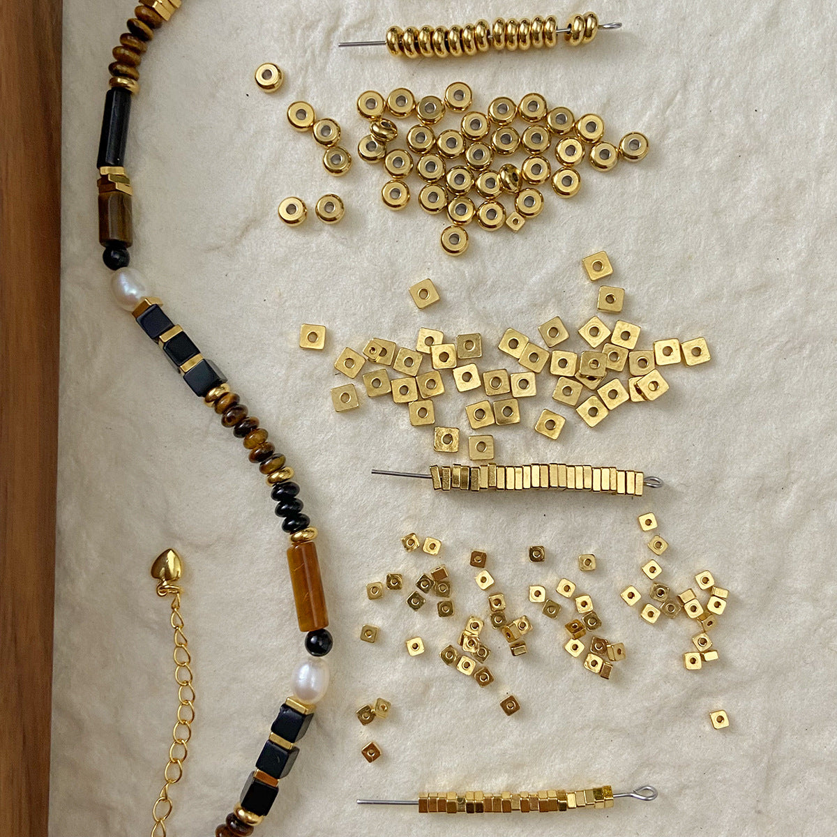 Color retention/stainless steel/gold plated/square/round/spacer/DIY accessories