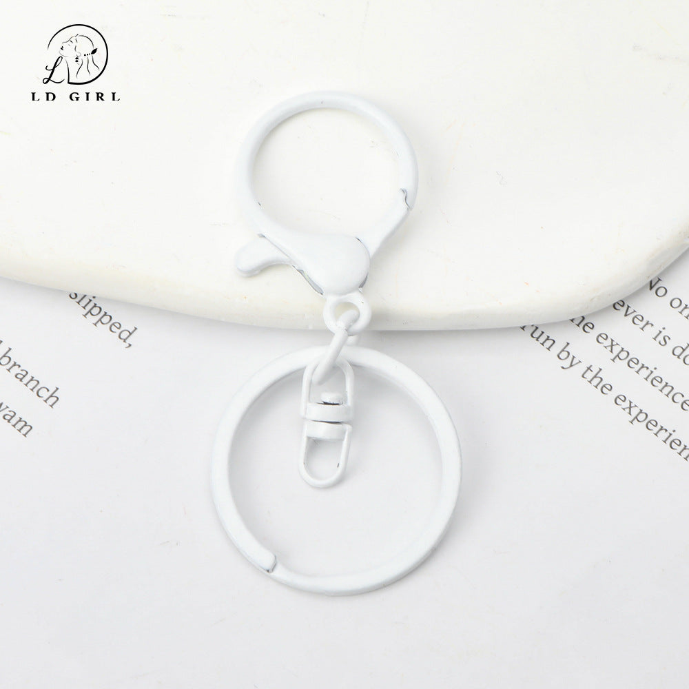 A MOQ10PCS key ring three-piece DIY handmade accessories