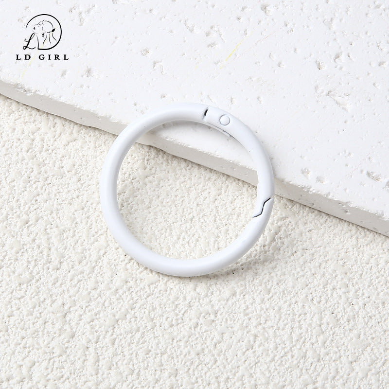 A40mm round spring buckle, large, ring buckle, bag buckle, ring metal, DIY jewelry accessories bag hanging