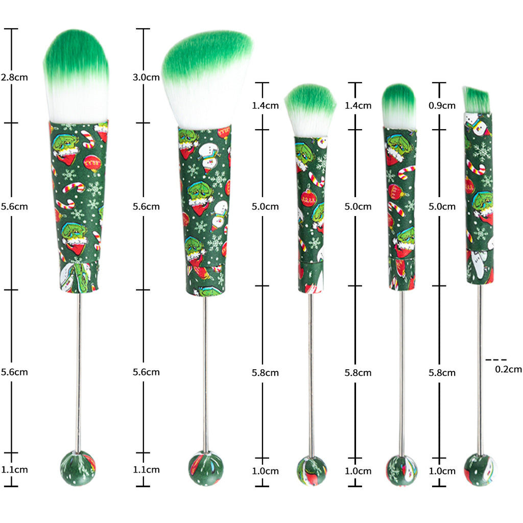 15-COLOR DIY Beaded Makeup Brush Set B