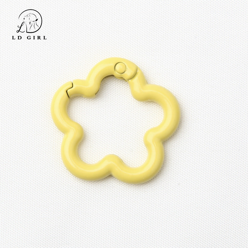 A large flower spring chain, DIY keychain