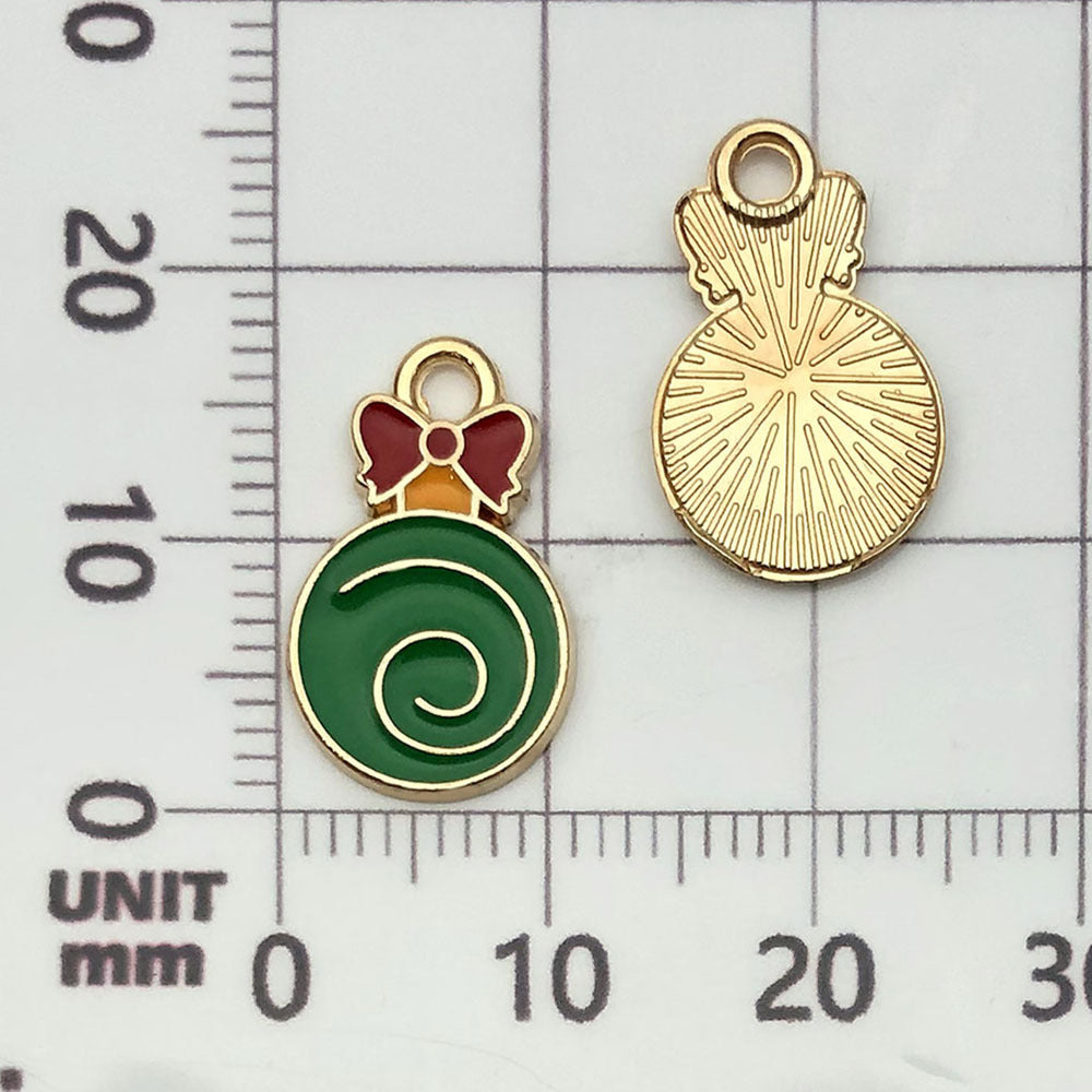 50 assorted gold plated enamel christmas charm