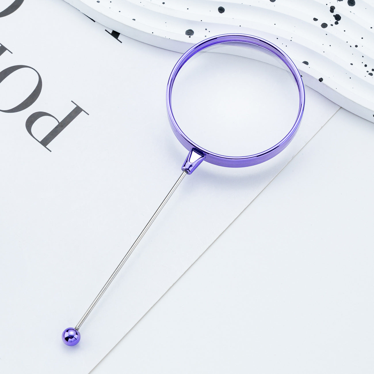 DIY beaded magnifying glass, reading and reading high definition handheld magnifying glass, children's scientific observation magnifying glass