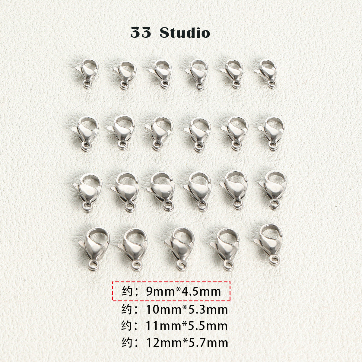 Titanium steel/stainless steel/open ring/non-fading/lobster buckle/T needle/9-character needle/OT buckle/delay chain/color retention bracelet accessories