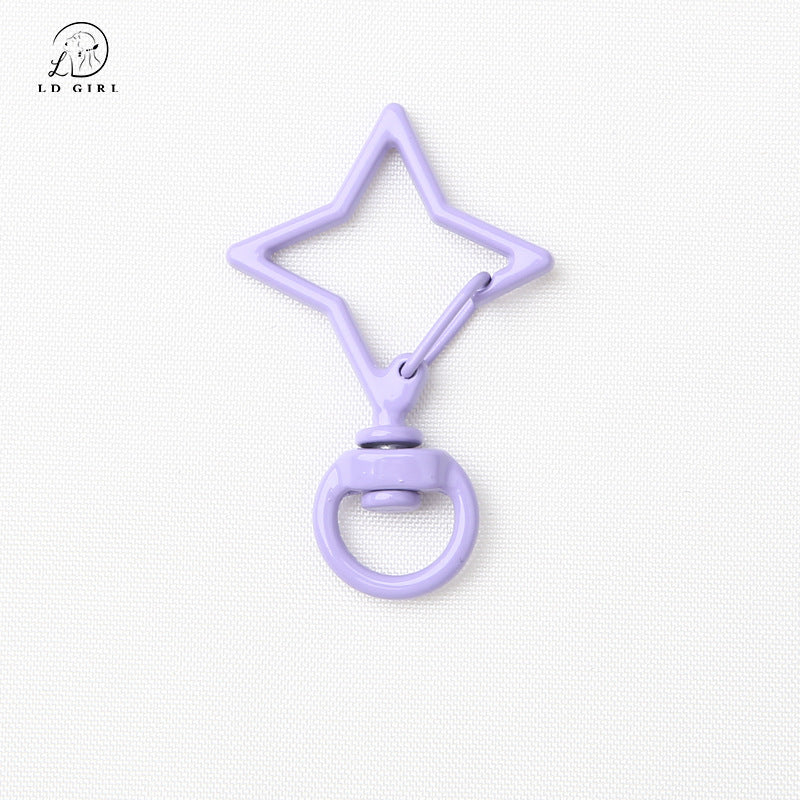 A colorful paint, star spring buckle, DIY handmade jewelry accessories