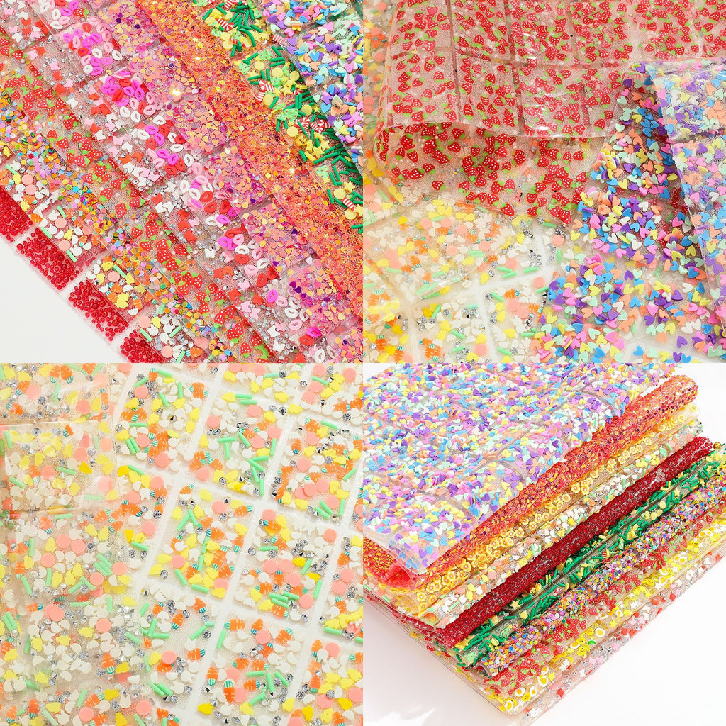 29-Type geometric special-shaped resin double-sided tape diamond sheet [1whole piece 24 * 40cm, small square 3 * 4cm]