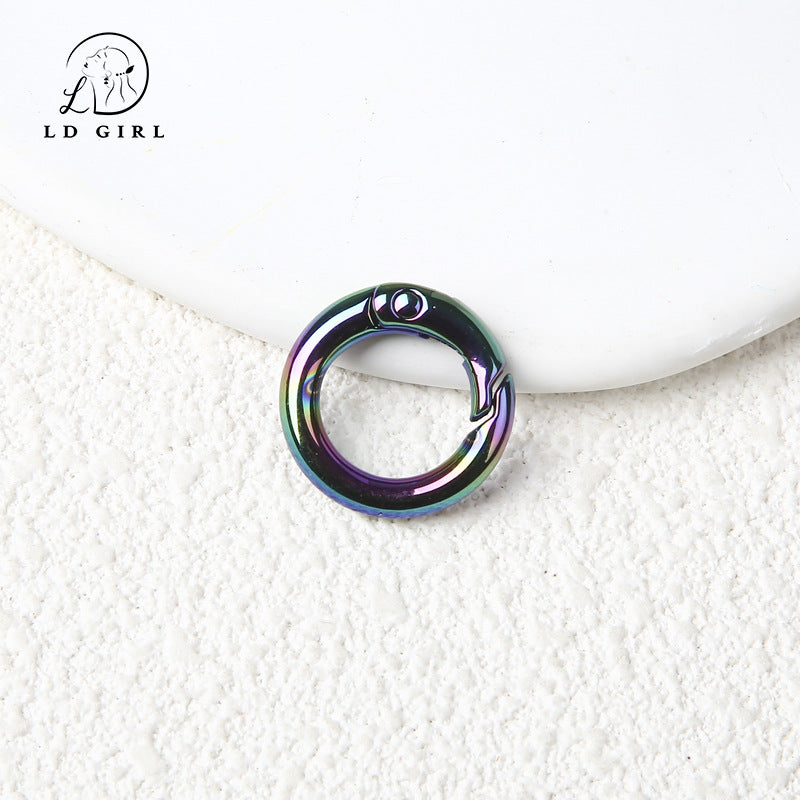 A20mm Colorful Round Spring Buckle, DIY Jewelry Accessories, Spring Ring, Connecting Ring, Keychain, Hanging Buckle