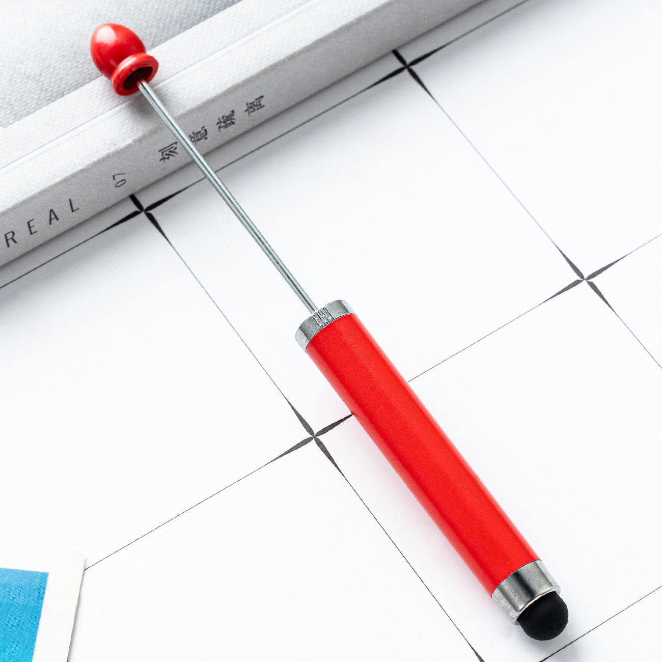 Spot DIY touch screen beaded pen 3-in-1 beaded ballpoint pen creative multi-functional advertising gift pen plastic pen