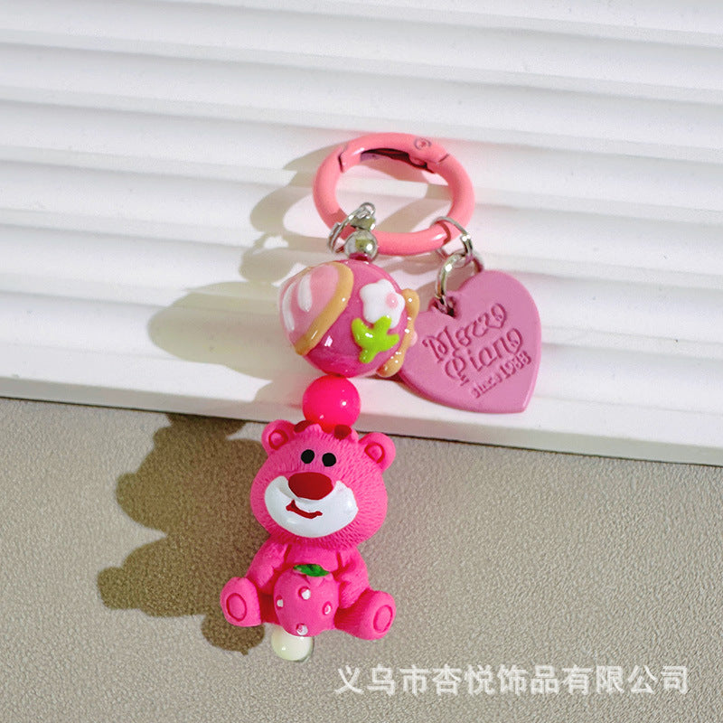 C4 Strawberry Bear Keychain/Bag Pendant