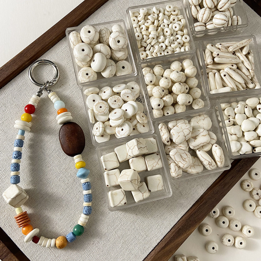 Large synthetic turquoise/spacer/spacer beads/round beads loose beads/DIY accessories