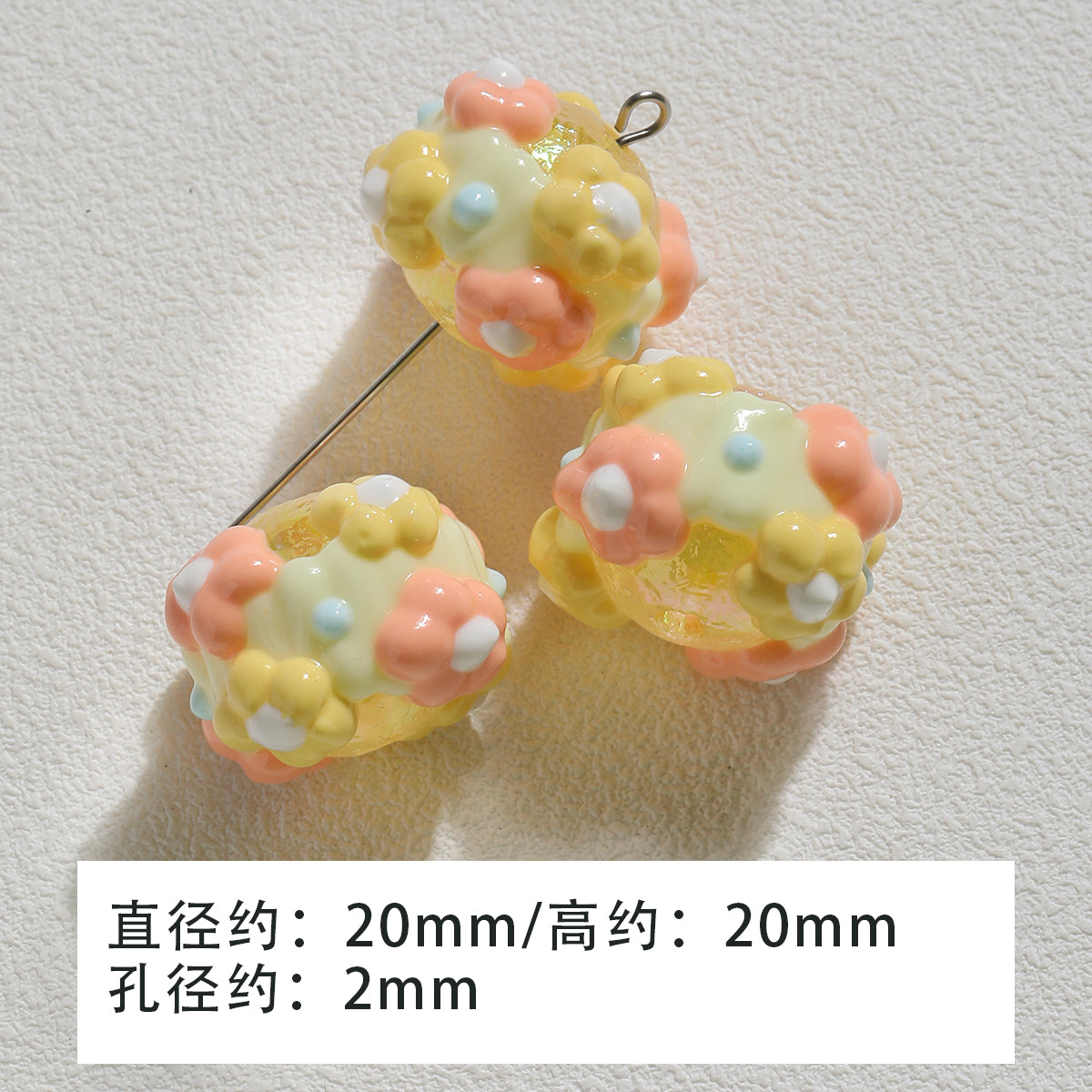 Heavy industry/hand-painted beadsDIY accessories/【蛋黄派】
