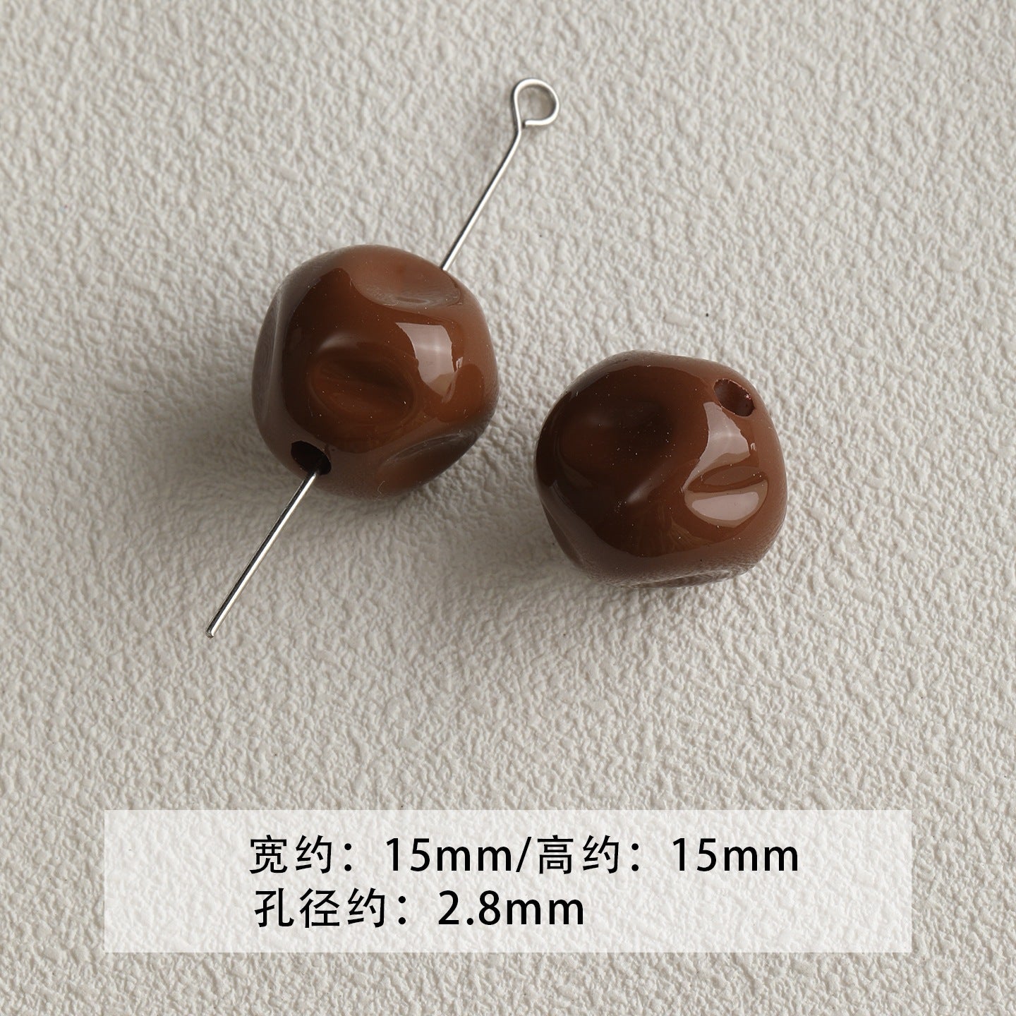 Red coffee color/acrylic paint beads/DIY accessories materials