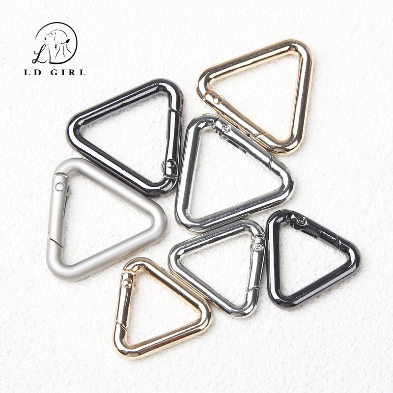 A triangle spring buckle, mountaineering buckle, keychain, hanging buckle, DIY jewelry accessories