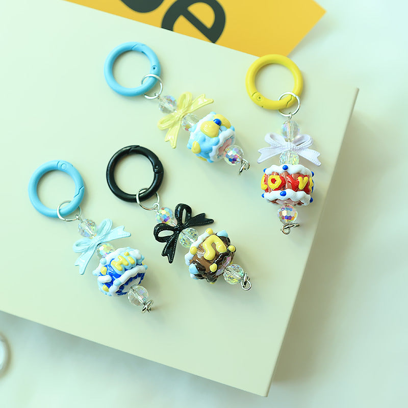 Cute hand-painted beads, pendants, mobile phone jewelry, accessories alloy buckles