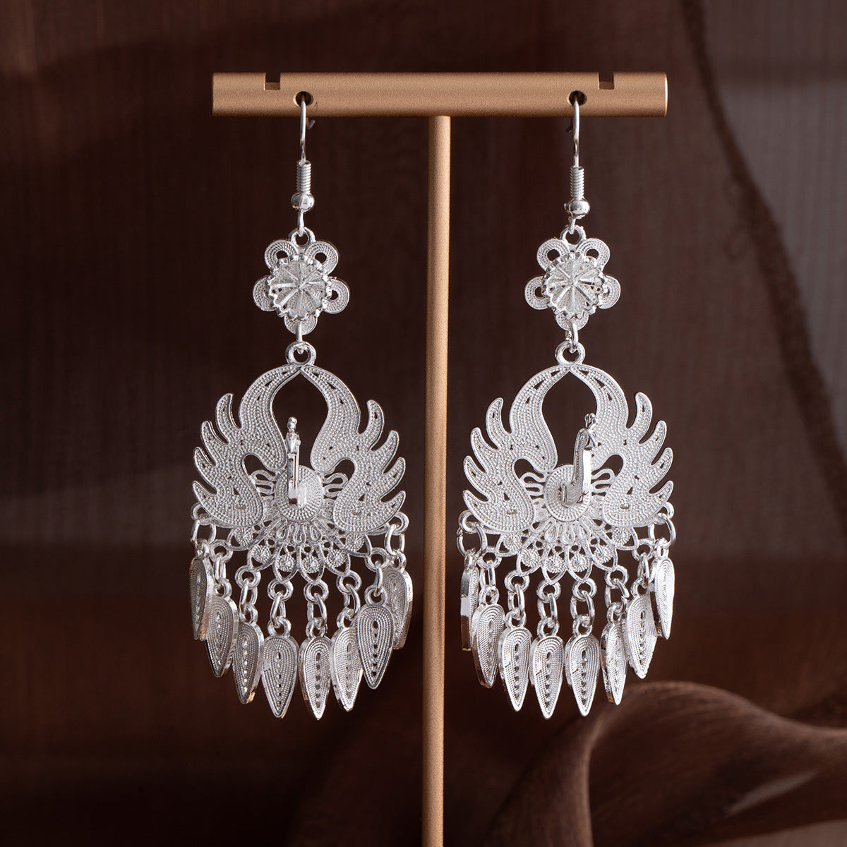 E6,Miao silver earrings