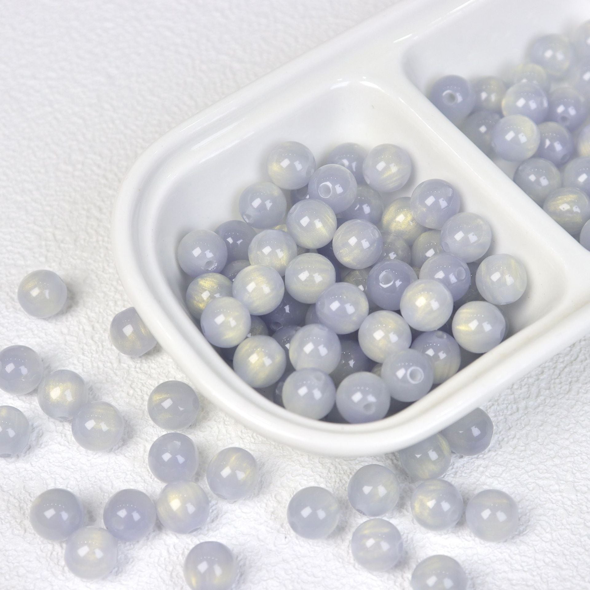 NO.12 Shimmery  rainbow resin beads 鎏金彩虹