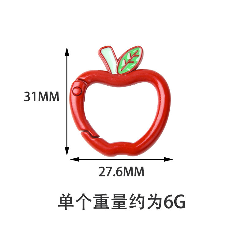 A Apple spring ring, round open ring, keychain