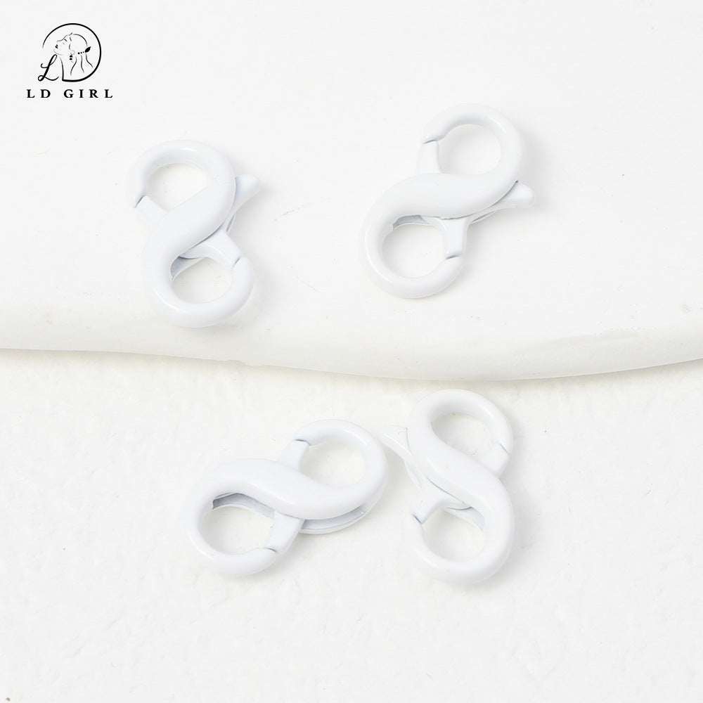 A MOQ5PCS 8-character buckle, spring buckle, double ring buckle, accessories DIY connection buckle