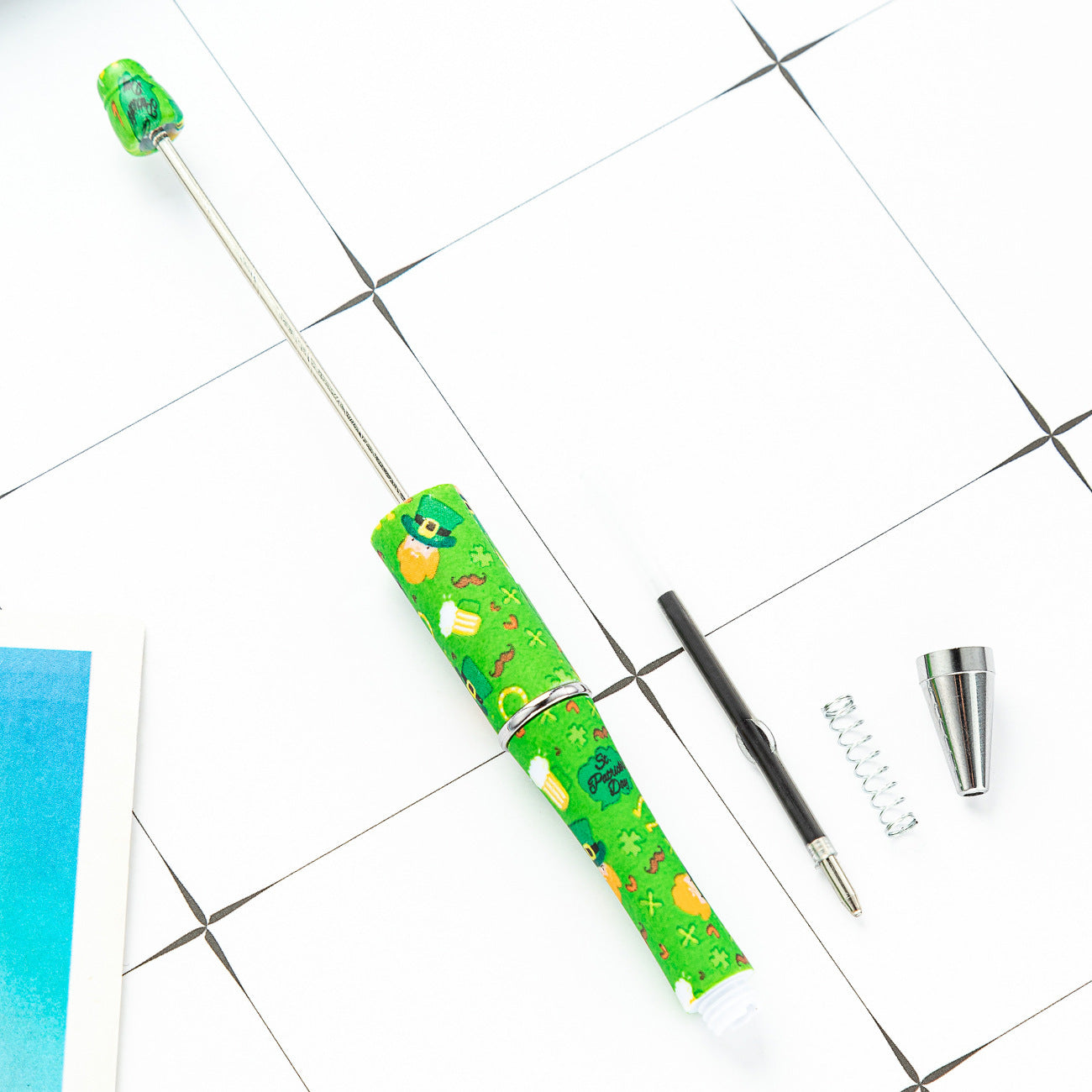 Four-leaf clover series, bead pen