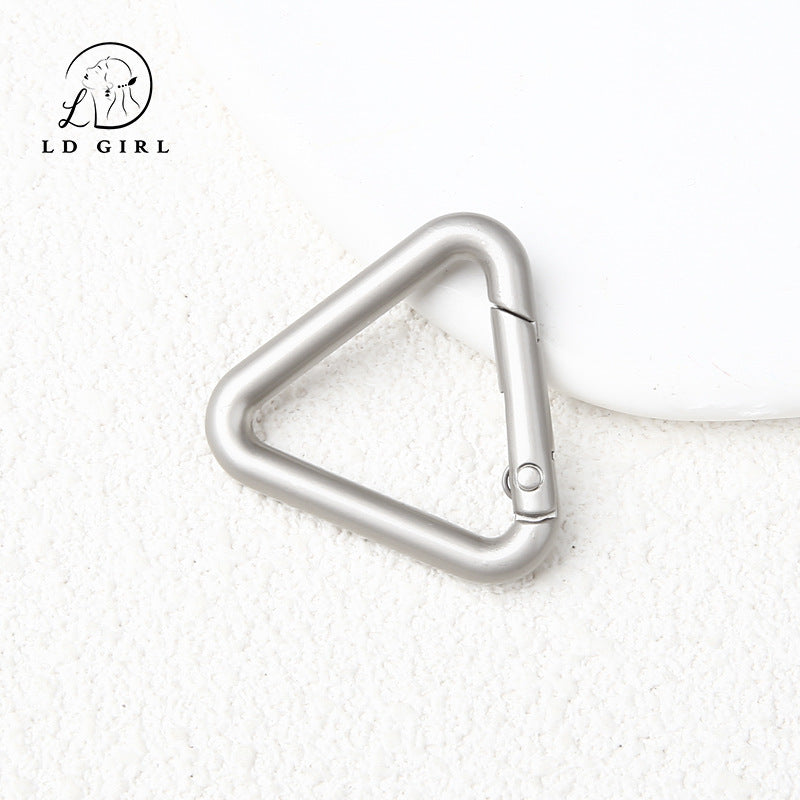 A triangle spring buckle, mountaineering buckle, keychain, hanging buckle, DIY jewelry accessories